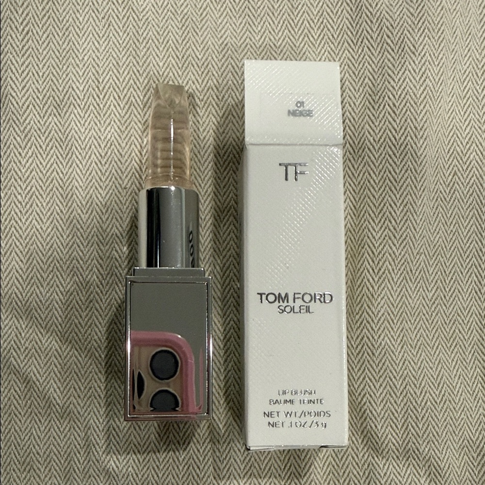 Tom Ford Soleil Lipstick with Clear and Silver Design